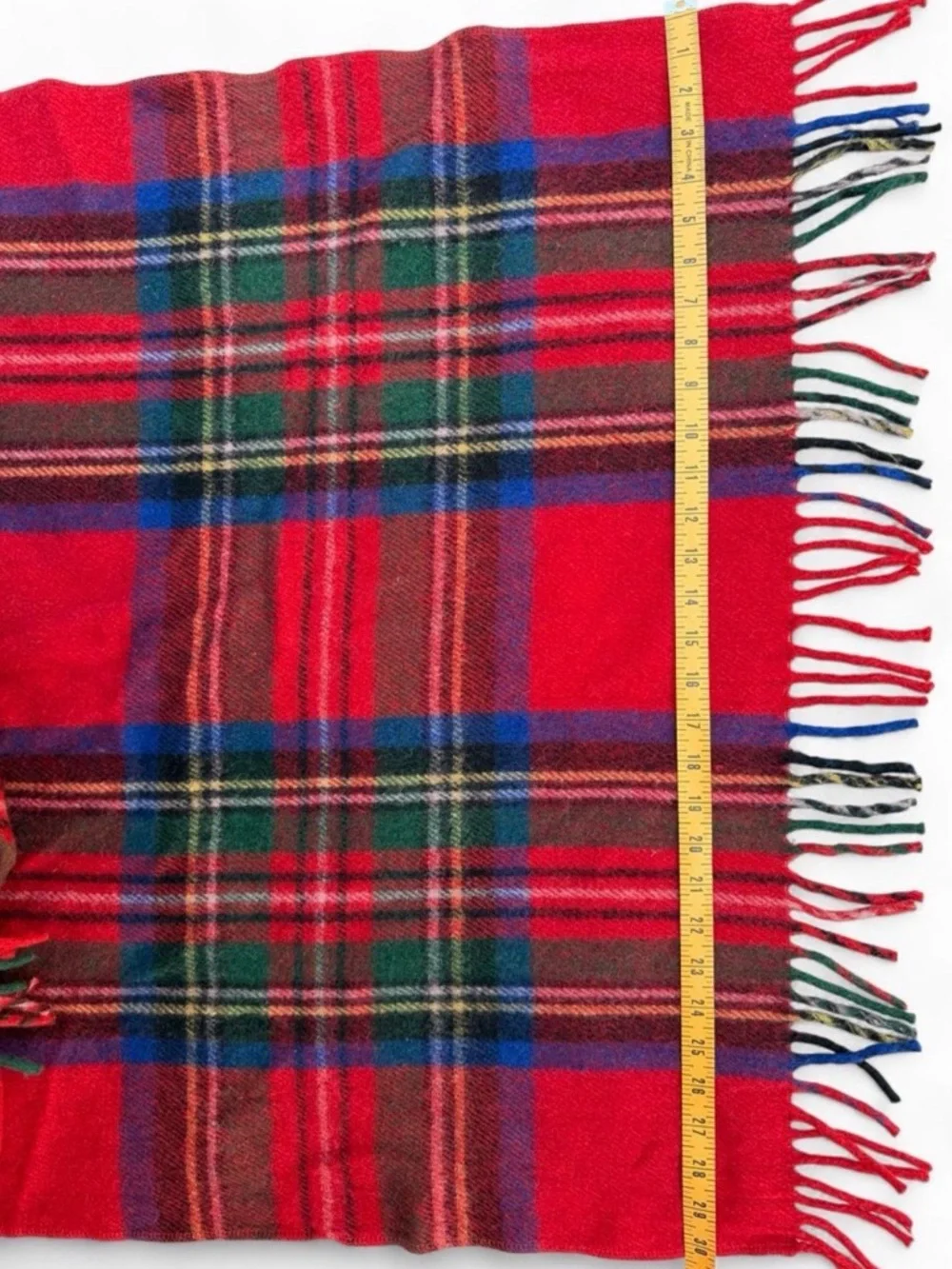 Royal Stewart Red Wool Throw with Fringe - 30x72 by The Tartan Blanket Co.